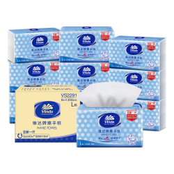 维达 擦手纸1层200抽*6包L码 商用纸巾酒店厨房卫生间商务抽纸VS2291