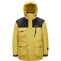 森马(Semir)中国国家地理系列羽绒服男2024冬防雨防风防油防污鹅绒服 黑黄色调(白鹅绒)00393 170/88A/M