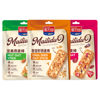 麦力多 高蛋白燕麦棒 坚果+益生元水果+益生元西梅（100g*3袋）