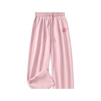 雪中飞 SNOWFLYING休闲裤子女夏季薄款女裤2025萝卜裤小个子高腰显瘦直筒九分裤 淡粉红554F(凌乱爱心) XL -170/74A-130-150斤