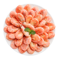 美加佳 加拿大 大号熟冻北极甜虾腹籽净重3斤 80/100 海鲜水产火锅聚餐