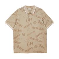 杰克·琼斯(JACK&JONES)夏季舒适简约纯色质感通勤休闲polo衫男士短袖翻领T恤 卡其色224206034 M 175