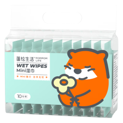蓬松生活 迷你湿巾10包/提*3提