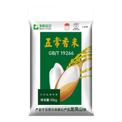 丰原食品 五常大米 五常香米20斤 粳米 东北大米 真空装 核心产区龙凤山产