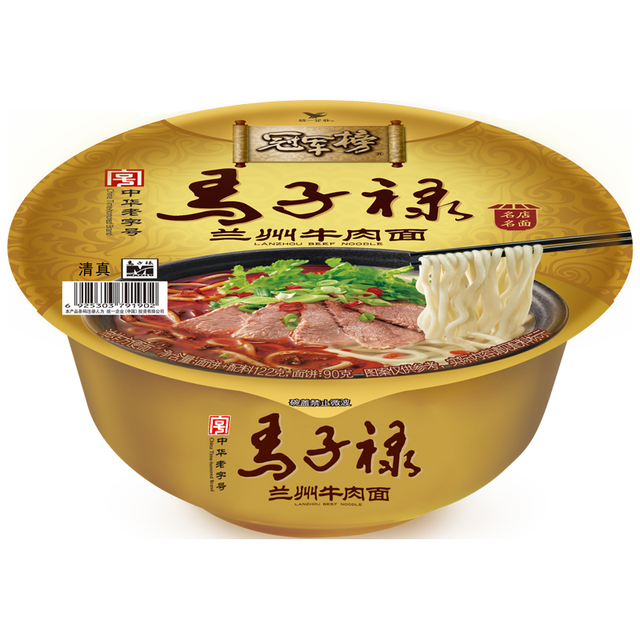 统一 冠军榜 马子禄兰州牛肉面 112g*12碗 整箱方便面速食面