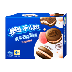 奥利奥 可可贝蛋糕 糕点休闲零食 橙香巧克力味4枚装 88G 早餐下午茶