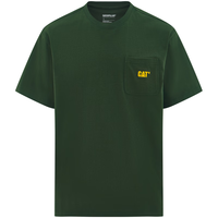 CAT卡特24夏男士口袋绣花设计短袖T恤 绿色 L