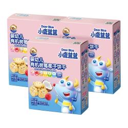 小鹿蓝蓝 树莓椰子饼干3盒/240g