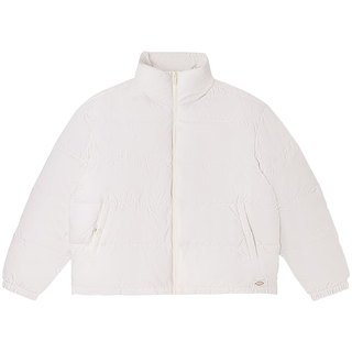 dickies羽绒服 男女立领时尚百搭拉链保暖羽绒服外套10917 奶油色 XXL 充绒量:202g