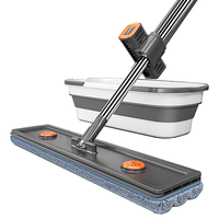佳帮手拖把家用一拖净免手洗2024新吸水干湿两用懒人拖地平板墩拖布 45款-6布-带桶+卡座【加大户型】