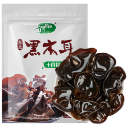 十月稻田 东北黑木耳 500g 菌菇  黑龙江东宁特产 肉厚无根 火锅煲汤炒菜