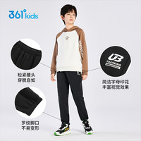 88VIP：361° 童装针织加绒加厚儿童长裤2025冬季中大童裤子