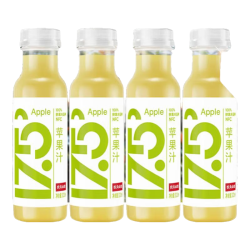 农夫山泉 17.5°NFC苹果汁100%纯果汁鲜果冷压榨300ml*5瓶