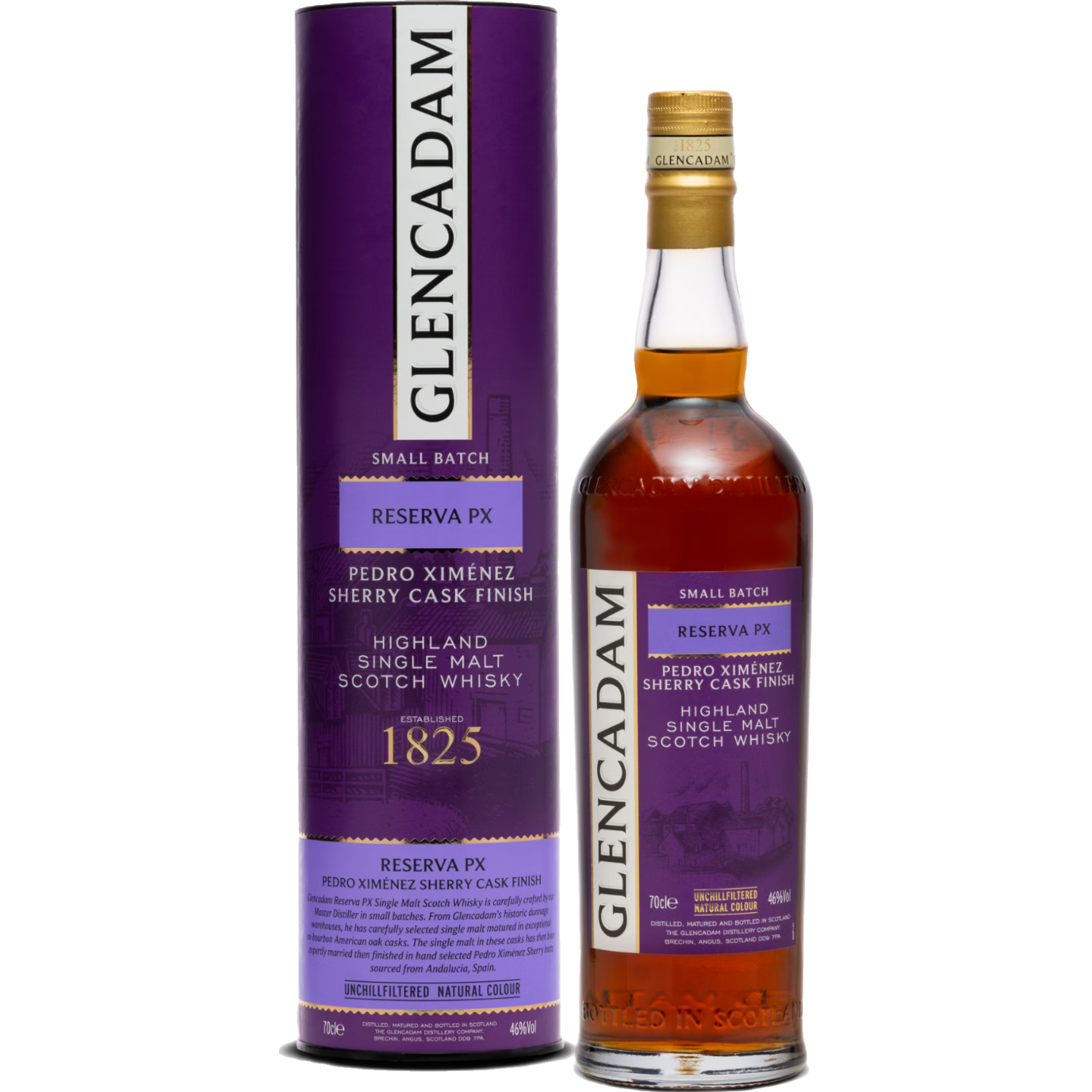 Glencadam格兰卡登PX雪莉桶 单一麦芽威士忌酒 苏格兰洋酒礼盒 700ml 双11 金色 700ml