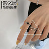 语森忆 925纯银食指戒指女时尚个性