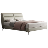 喜临门意式真皮床 头层牛皮高回弹靠背双人大床 伯尔尼 宝石蓝1.5x2米