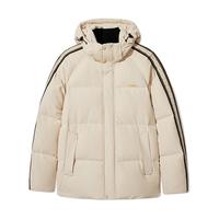 卡宾男装 三防桃皮绒羽绒服连帽2024秋冬宽松外套保暖潮流H 亚麻色05 L (175) 50