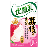 伊利优酸乳 贵妃荔枝味250ml单盒装 果汁含乳饮料