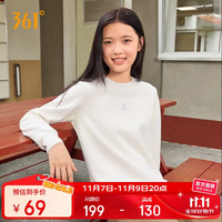 361° 卫衣女秋冬季加绒外套运动休闲圆领长袖套头衫上衣662344801D-1
