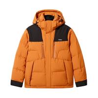 卡宾男装 三防90鸭绒羽绒服2024秋冬宽松外套可拆卸帽保暖H 褐色45 XL (180) 52