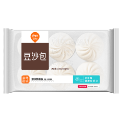 巴比 豆沙包  300g*2包 共12只 早餐包子馒头 生鲜面点新老包装随机发
