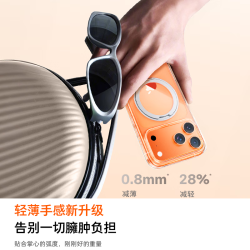 图拉斯 相机按键全包 iPhone17ProMax手机壳  PC+TPU+铝合金 全透明