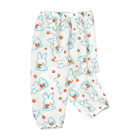 小猪大卫儿童防蚊裤夏新男童女宝宝卡通印花长裤子宽松休闲T恤