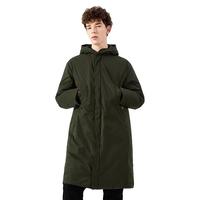 法国拉科斯特 LACOSTE男装时尚鹅绒保暖外套加厚连帽长款羽绒服