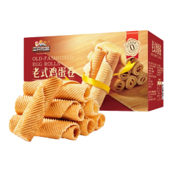 三只松鼠 老式蛋卷750g箱装独立小袋怀旧营养早餐办公室解馋饼干糕点点心