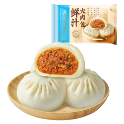 广州酒家 鲜汁大肉包390g*2袋 12个 早餐小笼包包子速食早茶面点生鲜