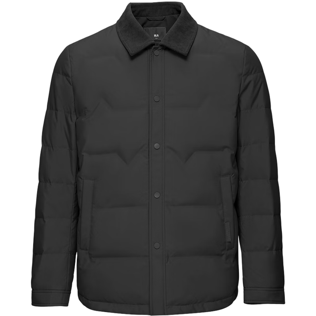 海澜之家 羽绒服男24新轻商务时尚翻领外套男冬季 黑色55  L137~150斤