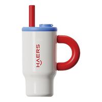 HAERS 冰霸杯保温杯大容量保温保冷车载吸管杯960ml