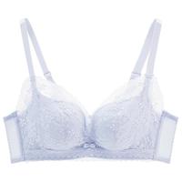 都市丽人女士内衣文胸小花心蕾丝婴肌棉柔软舒适花形杯格桑花系列女2B353J 水晶紫 38/85C
