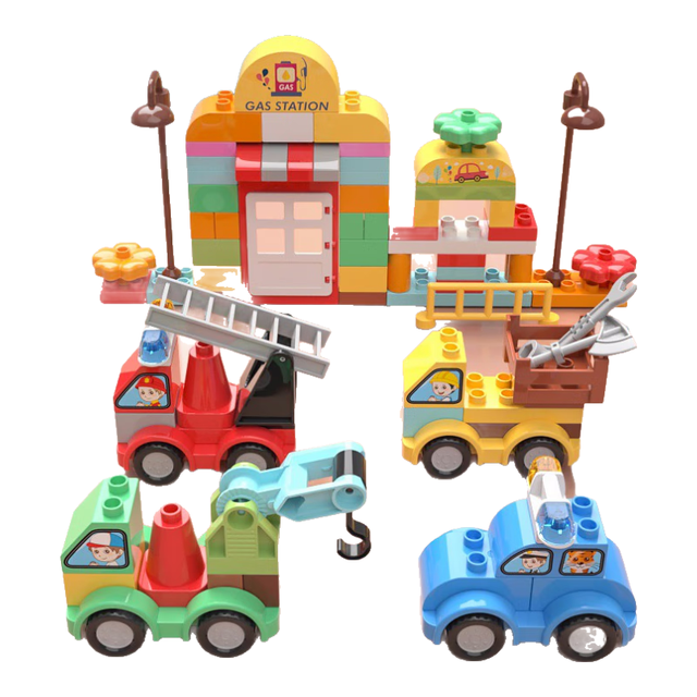 费乐 1614-2 百变汽车积木 105颗粒