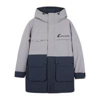 CABBEEN卡宾男装休闲加厚羽绒服男 男士外套大衣上衣衣服2021冬撞色拼接H 中灰色36 48/170/M