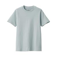 無印良品 MUJI 无印良品（無印良品 MUJI） 女式 双罗纹织 T恤 休闲百搭 短袖女夏季薄荷曼波风 浅绿色