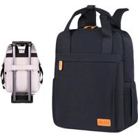 恒聪电脑背包14寸电脑包女生电脑双肩包背包男生15英寸适用惠普华为 游戏本适用黑色气囊防震 14英寸