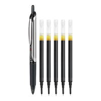 百乐（PILOT）彩色中性笔开拓王按动式V5水笔0.5黑色用针管考试签字笔BXRT-V5 黑色+5支黑色笔芯 0.5mm
