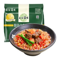 五谷道场 非油炸酸笋肥牛面酸辣口味牛肉面袋装夜宵宿舍泡面整箱
