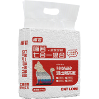 啦咔咔 猫砂5斤膨润土混合豆腐椰香活性炭除臭结团无尘2.5KG
