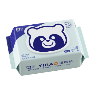 益宝 纯水湿厕纸湿巾洁厕纸擦手纸加大加厚孕婴皆可用擦屁股家用 纯水 80抽*5包