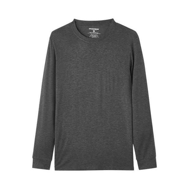 限尺码：斯凯奇 秋季男士长袖T恤打底衫男保暖上衣男式打底衫秋季