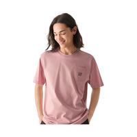 Gap男女装2025春季纯棉刺绣logo口袋短袖T恤简约风725620上衣 粉色 L (175/96A)亚洲尺码