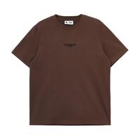 杰克·琼斯（JACK&JONES） 潮百搭款直筒纯棉多色字母刺绣短袖T恤男装224201116 XS (165/88A) E10棕色