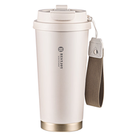 富光拾喜保温杯咖啡杯316不锈钢男女士不锈钢水杯便携车载杯子白色520ml 白色520ml咖啡杯