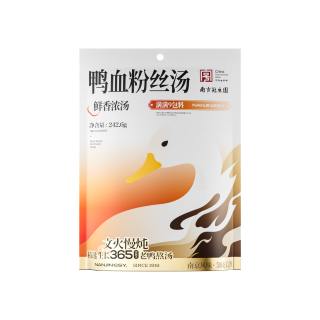 南京冠生园 园 鲜香浓汤鸭血粉丝汤南京特色美食方便速食米线粉丝 南京金陵美食鸭血粉丝168g*4盒