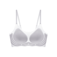 都市丽人内衣女无钢圈凉感无痕小凉风轻果冻条软支撑文胸胸罩2B322L 柠檬黄 XL