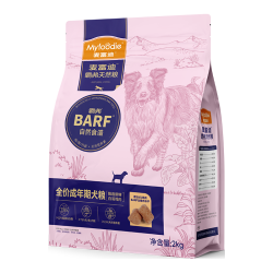 麦富迪 狗粮 成犬barf霸弗生骨肉冻干双拼粮2kg 鲜鸡肉配方全价成幼犬粮 鲜鸡肉配方2kg