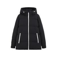 Gap男女装2024秋冬防风防雨立领连帽羽绒服简约风外套678668 黑色 165/88A(S) 亚洲尺码