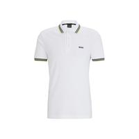 雨果博斯（HUGO BOSS） 潮流高级轻奢休闲男短袖T恤polo 50468983白S